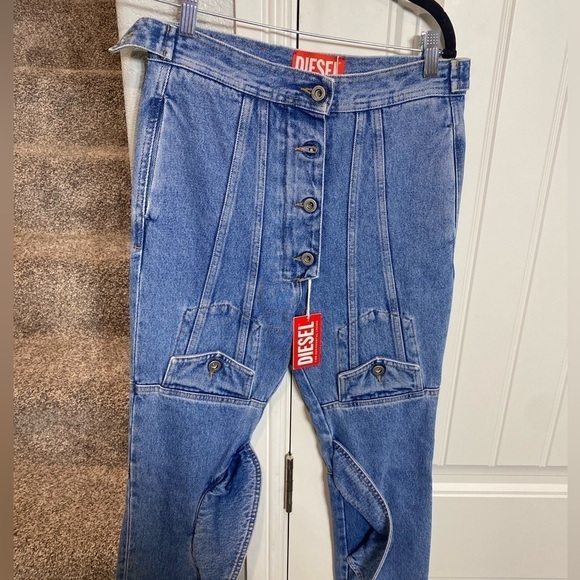 Diesel Red Tag Blue Shayne Oliver Edition Jacket Pocket Jeans In Indi Indigo 24 - Picture 10 of 14